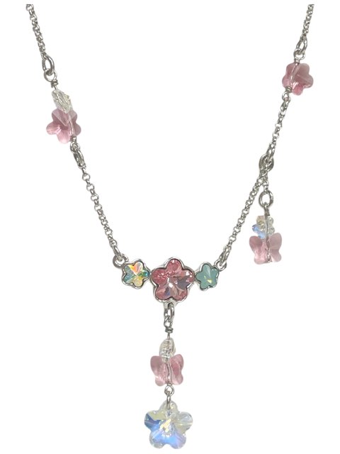 スワロフスキー ネックレス ストーン SWAROVSKI フラワー 花柄 スワロフスキー ネックレス ストーン SWAROVSKI フラワー 花柄
