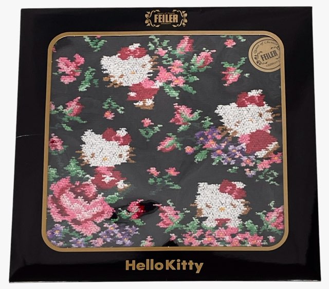 未使用 箱入り フェイラー ハンカチ 花柄 ハンドタオル ミニタオル  