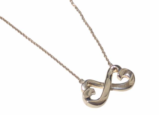 新品同様 ティファニー ネックレス SV925 ダブルラビングハート　パロマピカソ Paloma Picasso ラヴィングハート シルバー925 アクセサリ