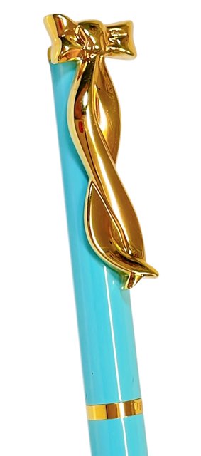 ティファニー ボールペン リボン 水色 ティファニーブルー TIFFANY