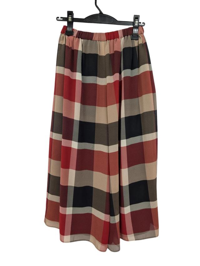 ブルーレーベル　クレストブリッジ　ガウチョ　スカーチョ　赤　チェック　３８　パンツ　バーバリー 極美品 ブルーレーベル クレストブリッジ ソフトサキソニーガウチョ