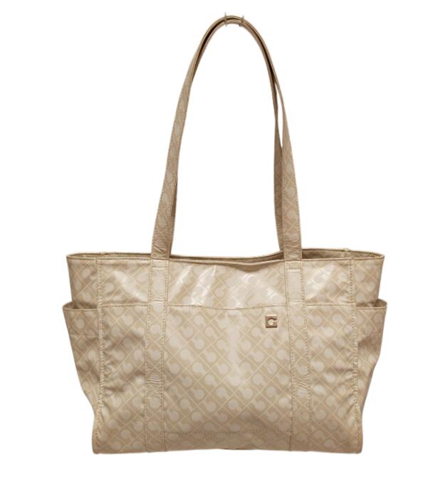 美品 ゲラルディーニ トートバッグ ハンドバッグ ベージュ 軽量 トート レディース ソフティ 総柄 Gherardini  【中古】