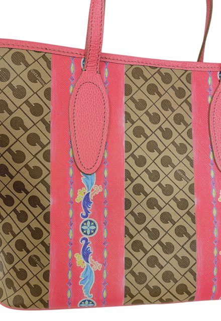 新品同様 ゲラルディーニ 総柄 トートバッグ プリント 2WAY