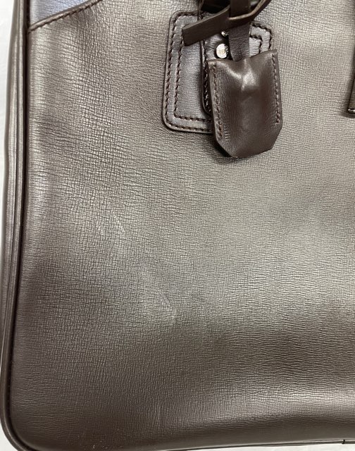 レザー製ダークブラウン革製鞄 トランク