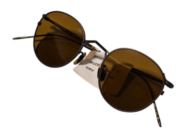 未使用 オリバーピープルズ OV1311ST マットブラック 艶消し 黒 チタン素材 ブラウンレンズ ジオポンティ4 G.PONTI-4 OLIVER PEOPLES ラ