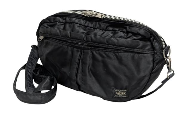 ポーター ショルダーバッグ タンカー ブラック 黒 ナイロン メンズ レディース PORTER 吉田かばん 【中古】