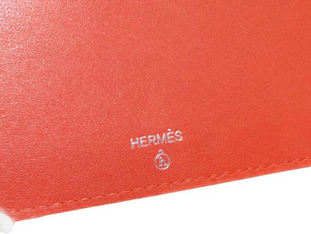 新品同様 エルメス カードケース プティアッシュ レッド系