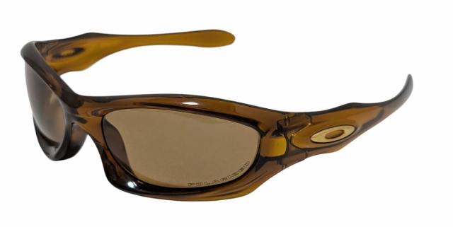 美品 オークリー サングラス モンスタードッグ ルートビア 眉間にロゴあり 偏光レンズ POLARIZED ブラウン OAKLEY MONSTER DOG メンズ ア