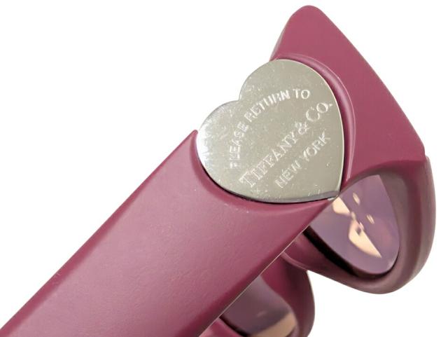 未使用 ティファニー サングラス シリコン シルバー レッド リターン