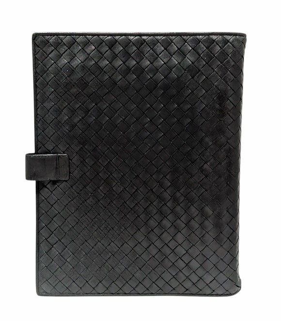BOTTEGA VENETA ブラックレザー手帳型ケース BOTTEGA VENETA ブラックレザー手帳型ケース BOTTEGA VENETA Bottega