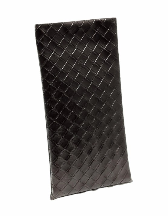 【美品】 ボッテガヴェネタ ケース イントレチャート ダークブラウン ボッテガヴェネタ ミニポーチ/タバコケース/コインケース BOTTEGA