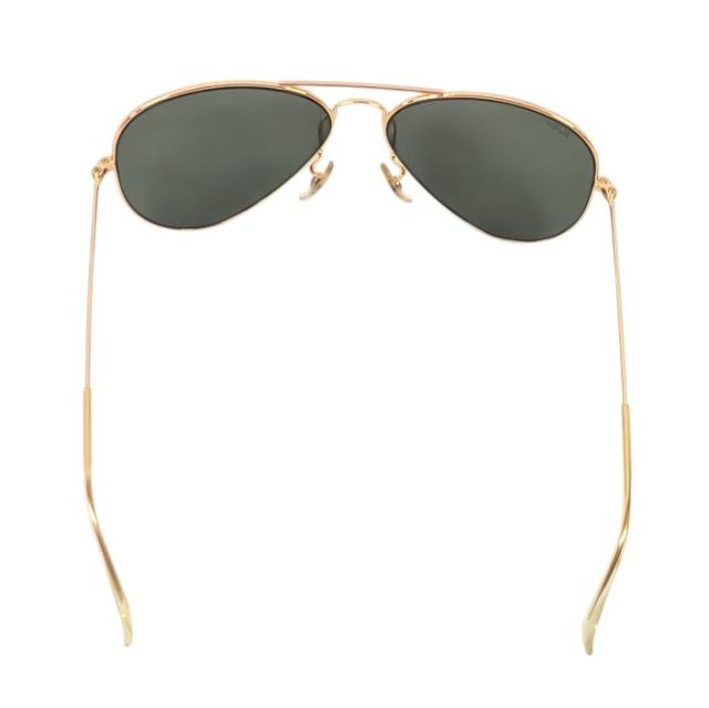新品同様 レイバン サングラス RB3025 L0205-58　アビエーター ティアドロップ ブラック ゴールド クリア AVIATOR　【中古】