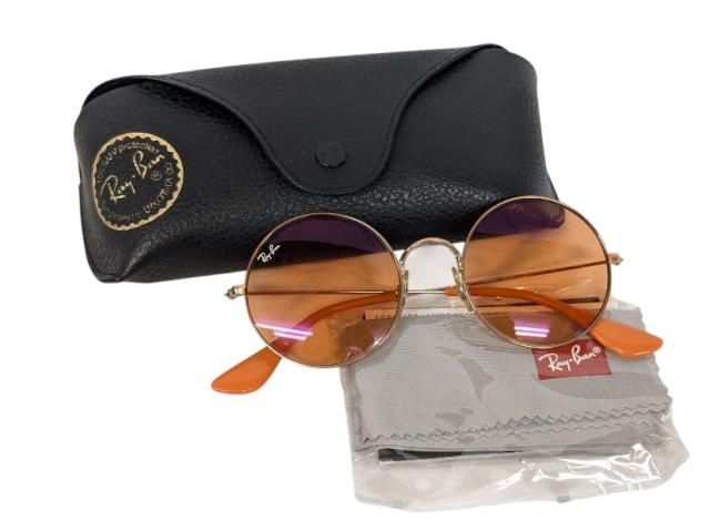 Ray-Ban ラウンドサングラス ブラック/オレンジ 新品同様 Ray-Ban