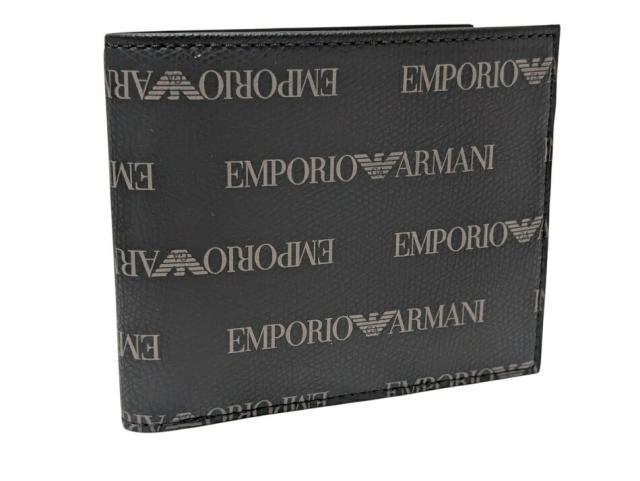 未使用 エンポリオアルマーニ 財布 メンズ アルマーニ EMPORIO ARMANI 二つ折り ロゴ 【中古】