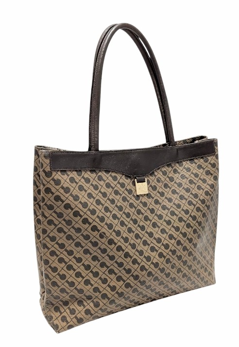 ゲラルディーニ ハンドバッグ トートバッグ ＰＶＣ ブラウン レザー  茶色 トート ショッピングバッグ レディース バッグ GHERARDIN  【