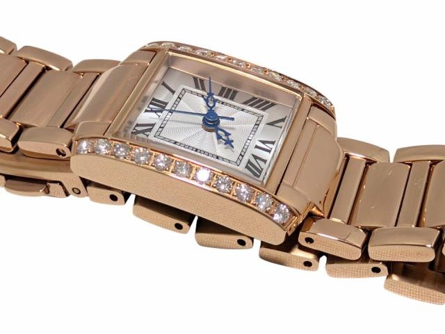 Lunage ダイヤモンド装飾 ローズゴールド腕時計　AD018 新品同様 ルナージュ 時計 ダイヤベゼル AD-018 PGカラー ローズ