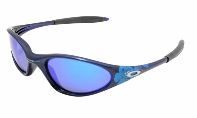 オークリー サングラス ミニッツ minute フラワー 花柄 ブルー  ミニッツ1.0 Y2K ハイビスカス アイジャケット メンズ レディース ミニッ