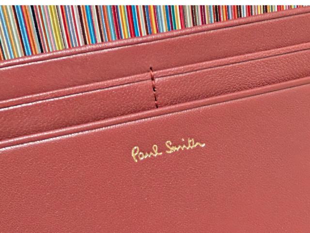 未使用 ポールスミス 長財布 マルチストライプ トリムインサイド