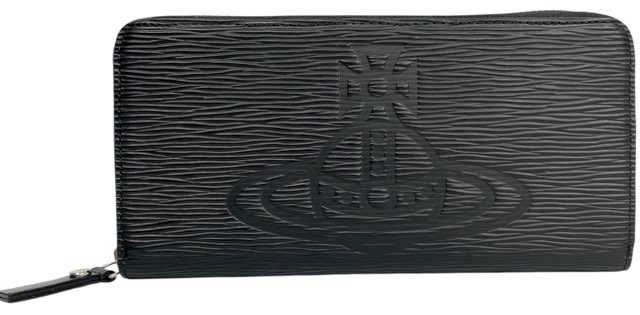 未使用 ヴィヴィアンウエストウッド 財布 ラウンドファスナー ブラック　黒 長財布 レザー　牛革　メンズ レディース オーブ　VWK845 Viv