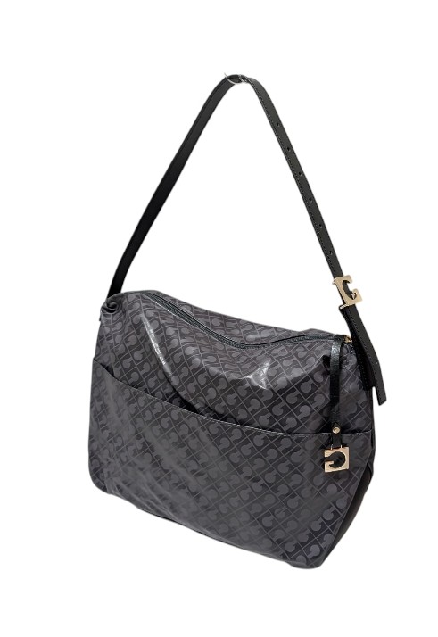 ゲラルディーニ ショルダーバッグ ハンドバッグ GHERARDINI グレー ダークグレー レディース ソフティ ワンショルダー ナイロン 【中古】