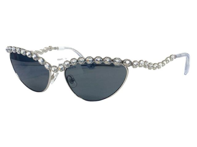 未使用 スワロフスキー サングラス キャットアイ キャッツアイシェイプ SK7030 クリスタル　ブラック 黒　ストーン SWAROVSKI 石　ライン