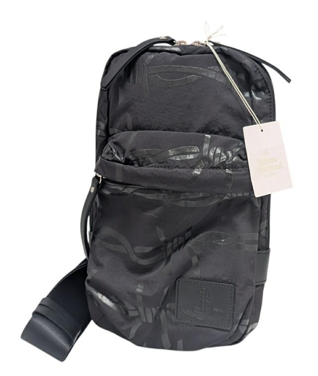 新品同様 ヴィヴィアンウエストウッド ボディバッグ バーブドワイヤー VWH292 ブラック 黒 有刺鉄線デザイン ショルダーバッグ メンズ レ