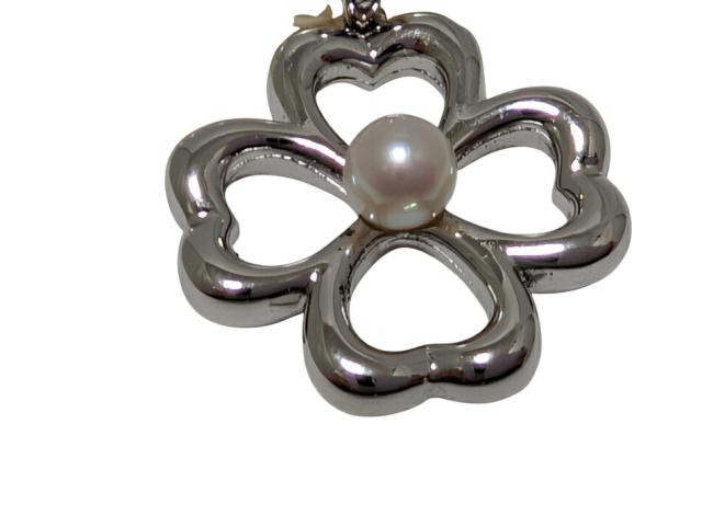 m*n様 【中古】TASAKI クローバー ネックレス パール ベビーパール 田崎 TASAKI（タサキ） ネッ パール モチーフ フラワー 刻印あり 田崎 アクセサリー