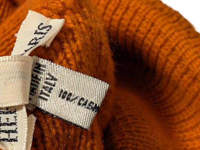 新品同様 エルメス 帽子 ニット帽 ニットキャップ XL カシミヤ