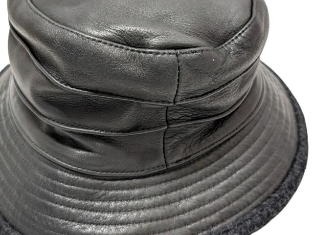 エルメス 帽子 レザー ハット MOTSCH カーフレザー アルパカ 56cm ブラック 黒 レディース 女性用 MOTSCH pour HERM?S モッチュ モッチ エルメス 帽子 レザー ハット MOTSCH カーフレザー アルパカ 56cm ブラック 黒 レディース 女性用 MOTSCH pour HERM?S モッチュ モッチ