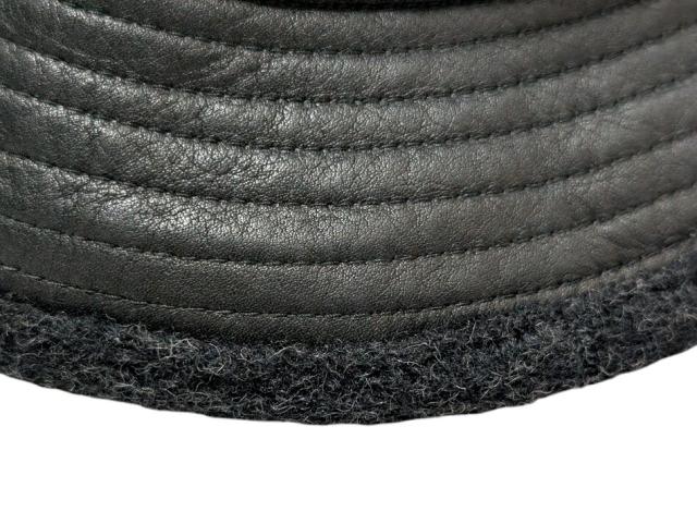 エルメス 帽子 レザー ハット MOTSCH カーフレザー アルパカ 56cm ブラック 黒 レディース 女性用 MOTSCH pour HERM?S モッチュ モッチ エルメス 帽子 レザー ハット MOTSCH カーフレザー アルパカ 56cm ブラック 黒 レディース 女性用 MOTSCH pour HERM?S モッチュ モッチ