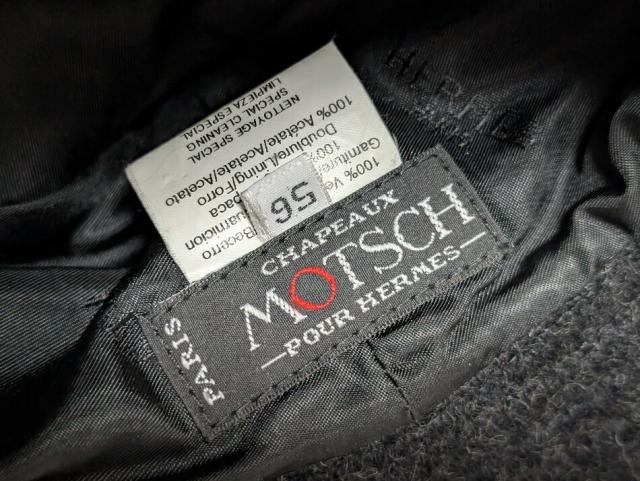 エルメス 帽子 レザー ハット MOTSCH カーフレザー アルパカ 56cm ブラック 黒 レディース 女性用 MOTSCH pour HERM?S モッチュ モッチ エルメス 帽子 レザー ハット MOTSCH カーフレザー アルパカ 56cm ブラック 黒 レディース 女性用 MOTSCH pour HERM?S モッチュ モッチ