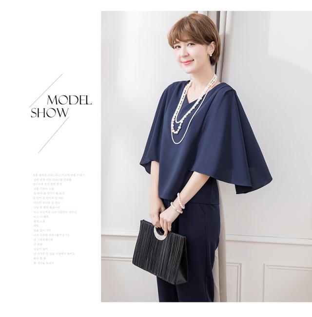 レビュー特典 パンツスーツ スーツ レディース 2点セット ブラック