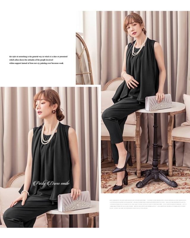 レビュー特典 パンツスーツ スーツ レディース 2点セット 大きい