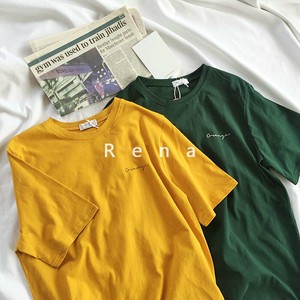 ロゴ デザインtシャツ カットソー Tシャツ 半袖 デザインプリント ゆったり 大人可愛い 春夏 トレンド トップス 夏 おシャレの通販はau Pay マーケット Dharma Jaya