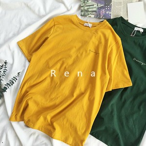 ロゴ デザインtシャツ カットソー Tシャツ 半袖 デザインプリント ゆったり 大人可愛い 春夏 トレンド トップス 夏 おシャレの通販はau Pay マーケット Dharma Jaya