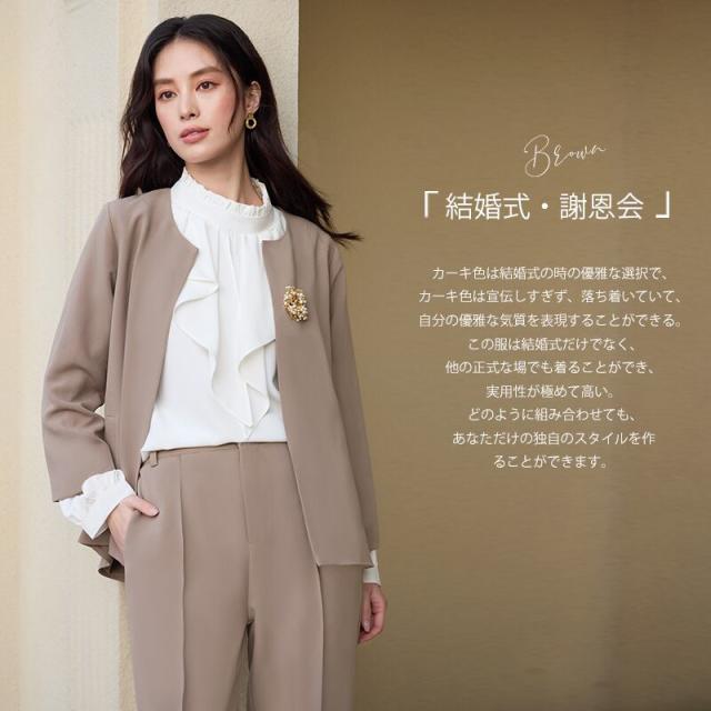 入学式 服装 ママ 卒業式 母 スーツ レディース セレモニースーツ フォーマル 大きいサイズ 30代 40代 50代 結婚式 七五三 オフィス 通勤_4