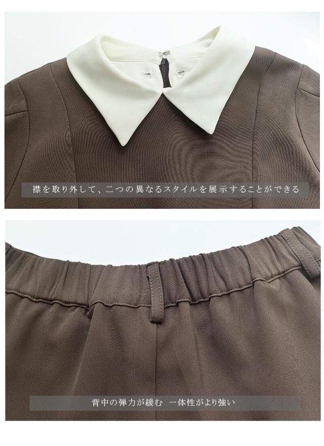 パンツスーツ レディース セレモニースーツ おしゃれ 入学式 卒業式 服装 ママ 母 卒園式 セットアップ オフィス 面接 黒 大きいサイズ_15