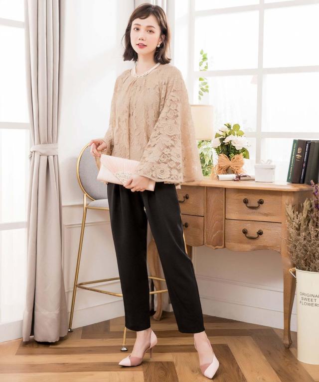 パンツスーツ スーツ レディース 2点セット 体型カバー パンツドレス レディース 通勤 ビジネス 仕事 大きい 大きいサイズ 入学式 フォーマル emile0114 卒業式 卒園式_4