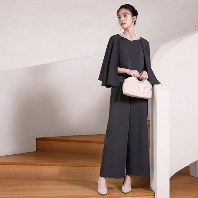 交換無料&レビュー特典 パーティードレス パンツ 2点セット 結婚式