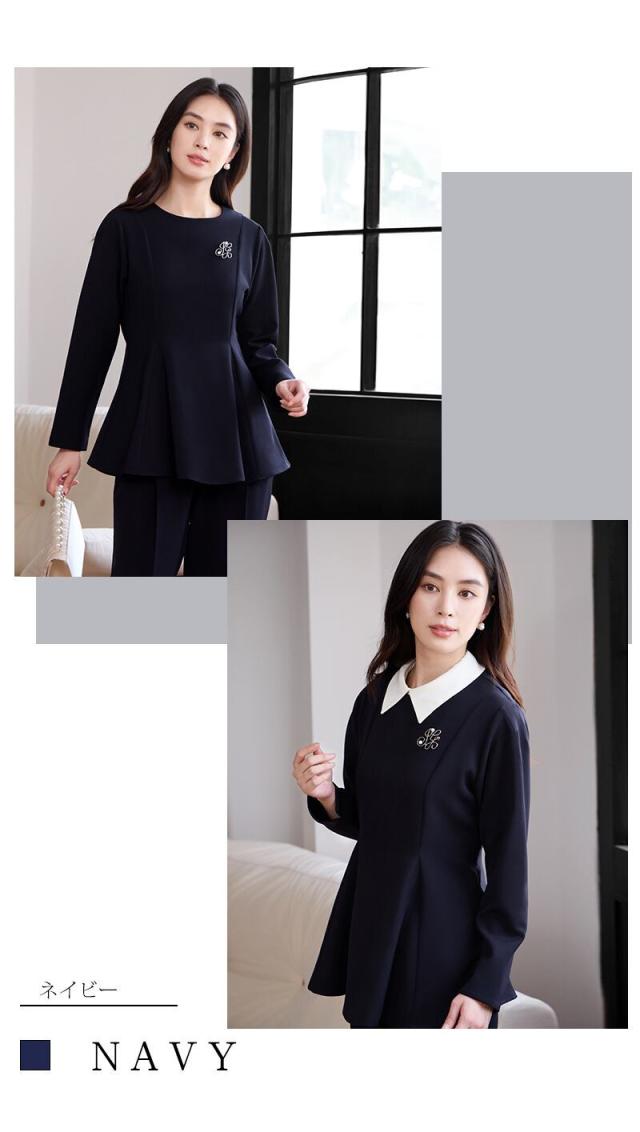 パンツスーツ レディース セレモニースーツ おしゃれ 入学式 卒業式 服装 ママ 母 卒園式 セットアップ オフィス 面接 黒 大きいサイズ_10