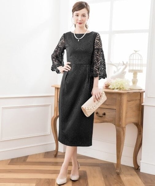 レビュー特典 ドレス 結婚式 お呼ばれ ワンピース パーティードレス フォーマルワンピース  二次会 体型カバー ロングドレス フォーマル ワンピース ミモレ丈 emile0205 卒業式 入学式 同窓会 フォーマルワンピース レビュー特典 ドレス 結婚式 お呼ばれ ワンピース パーティードレス