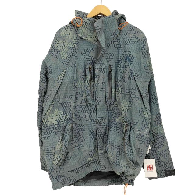 NIKE ACG(ナイキエーシージー) 00s OUTERLAYYER 3 EURO ACG ハニカムパターン 中綿 フーデットジャケット サムホール イヤホンホール 裾ドローコード メンズ  XXL【中古】【ブランド古着バズストア】