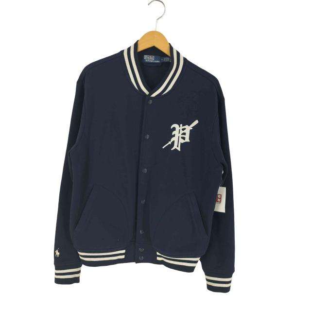 Polo by RALPH LAUREN(ポロバイラルフローレン) フリースグラフィック ベースボール ジャケット メンズ M【中古】【ブランド古着バズストア】