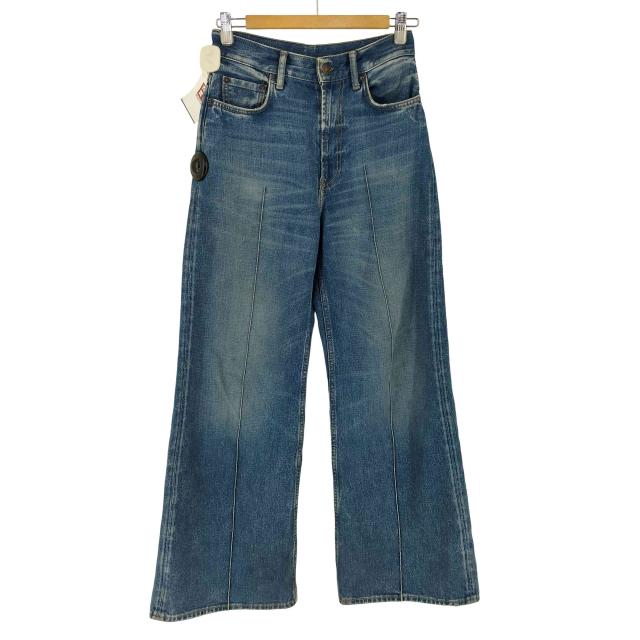 ACNE STUDIOS(アクネストゥディオズ) ワイドレッグ ピンタック バギーデニムパンツ レディース  24【中古】【ブランド古着バズストア】