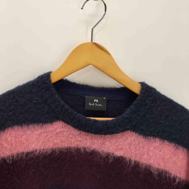 PS Paul Smith(ピーエスポールスミス) 21AW モヘヤ混 マルチカラー オンブレボーダー ニット セーター メンズ import：M 【中古】【ブランド古着バズストア】