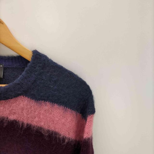 PS Paul Smith(ピーエスポールスミス) 21AW モヘヤ混 マルチカラー オンブレボーダー ニット セーター メンズ import：M 【中古】【ブランド古着バズストア】