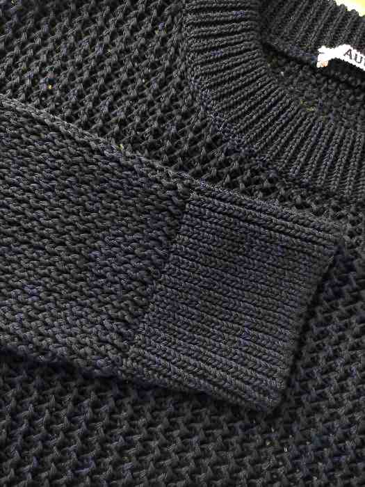 最安値 【未使用】AURALEE RIB FLAT YARN AURALEE KNIT P/O ブラック