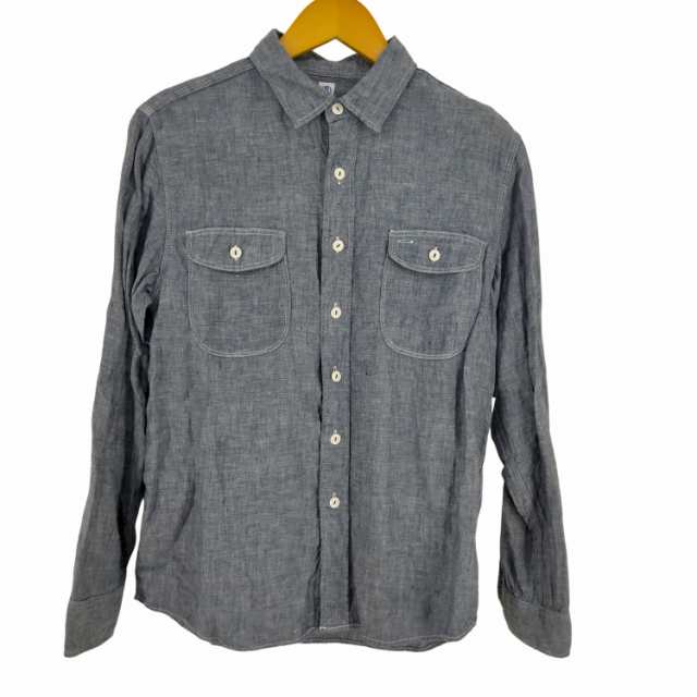 KATO(カトー) リネン WORK SHIRT ワークシャツ 猫目ボタン メンズ JPN