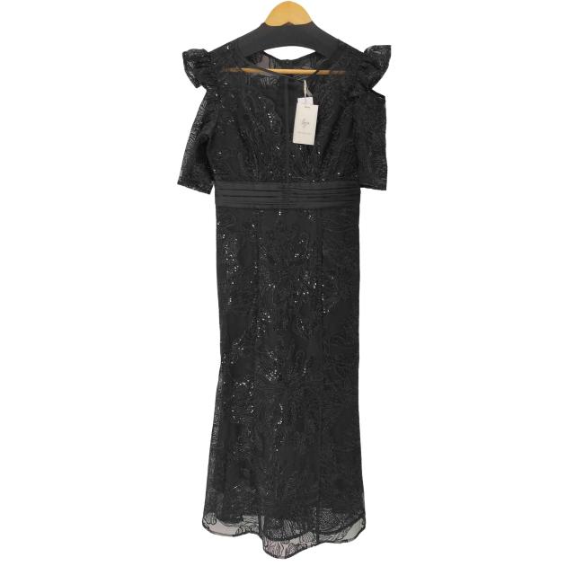 Leja(レジャ) フラワーレースシアーフリルマーメイドワンピースドレス レディース import：M 【中古】【ブランド古着バズストア】