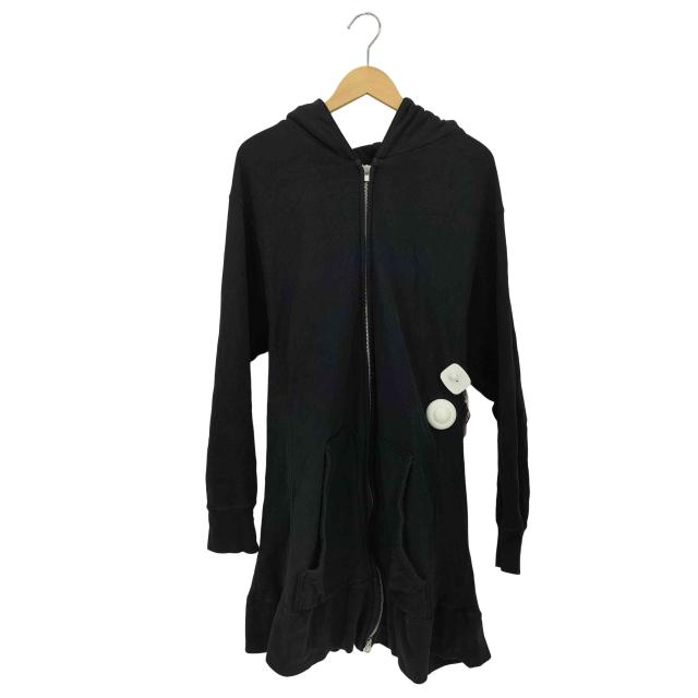 UNDERCOVER(アンダーカバー) LANGUID期 歪み ダブルジップ ドレープ ロング ジップアップパーカー Archive メンズ  M【中古】【ブランド古着バズストア】